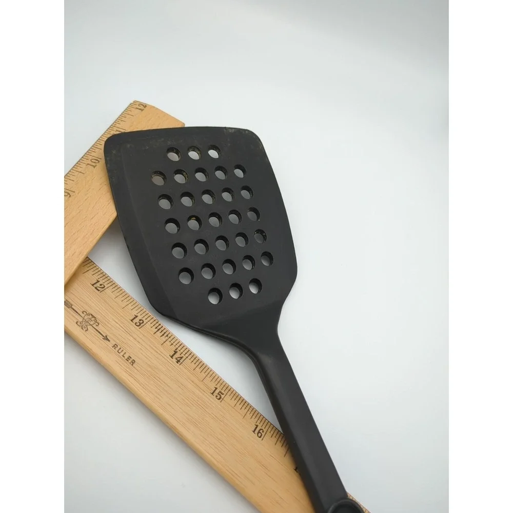 Vtg Farberware Black Nylon Spatula Flipper Heat Resistant‎ 400° F Made In USA